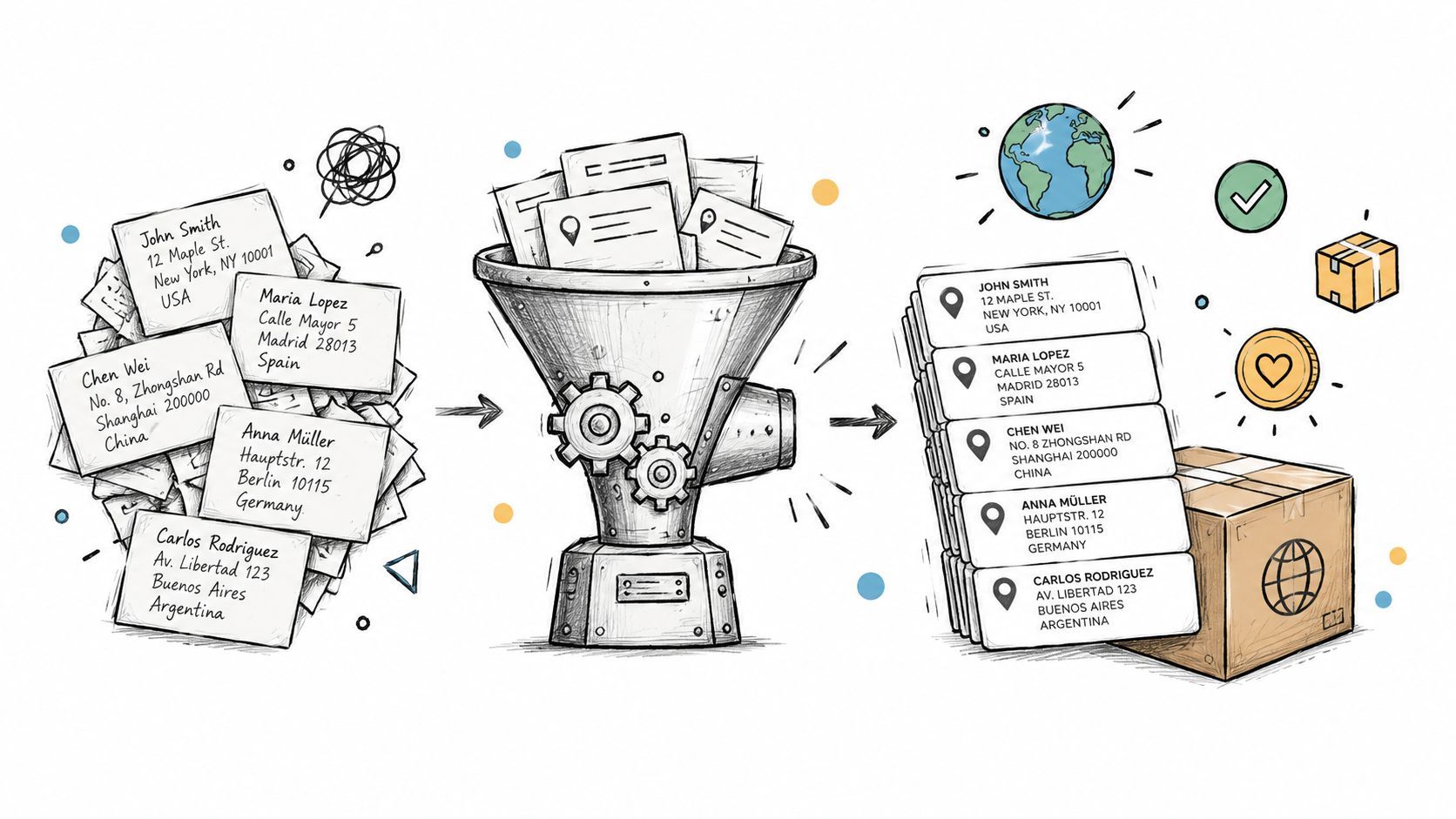 Address Standardization Tool for Crowdfunding Fulfillment