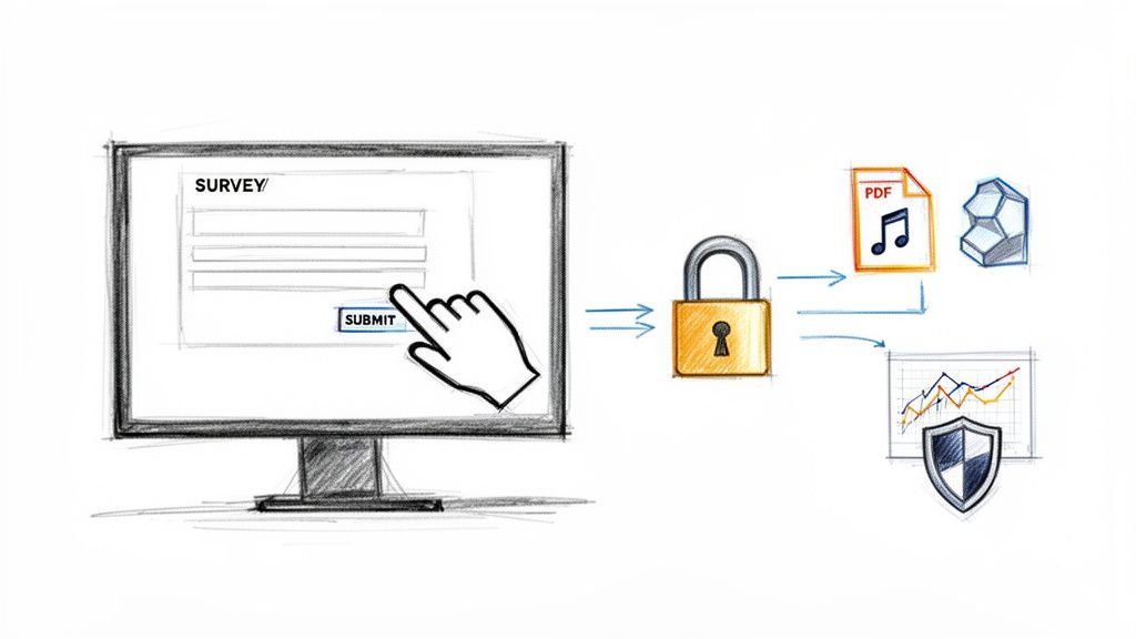 Downloads with Surveys: Boost Crowdfunding with Seamless Rewards