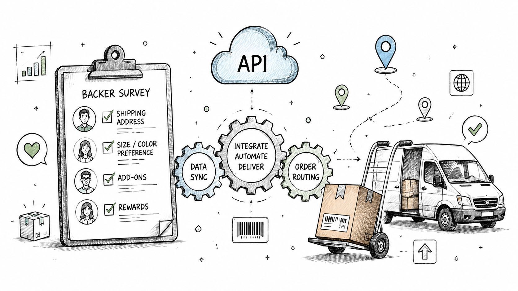Logistics Integration for Crowdfunding Creators
